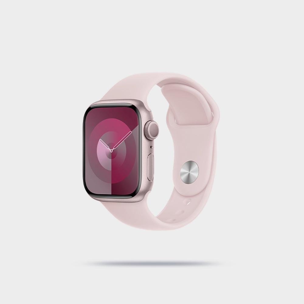 اپل واچ سری 9 GPS + قاب فولادی 45 میلی متری سلولی با بند اسپرت سفالی - تصویر 5