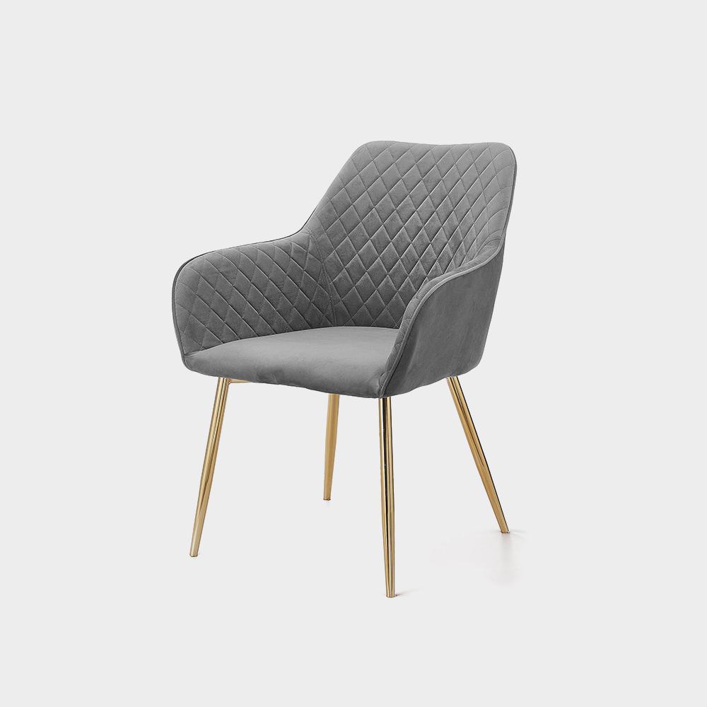 صندلی ناهارخوری رستوران مدرن لوکس آنجلا از پارچه مخملی نوردیک